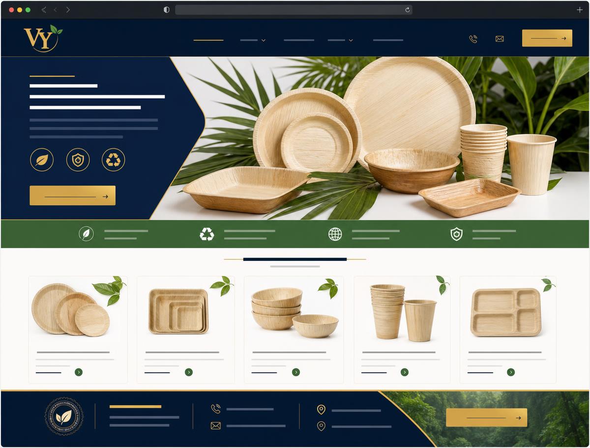 VY Enterprises website mockup